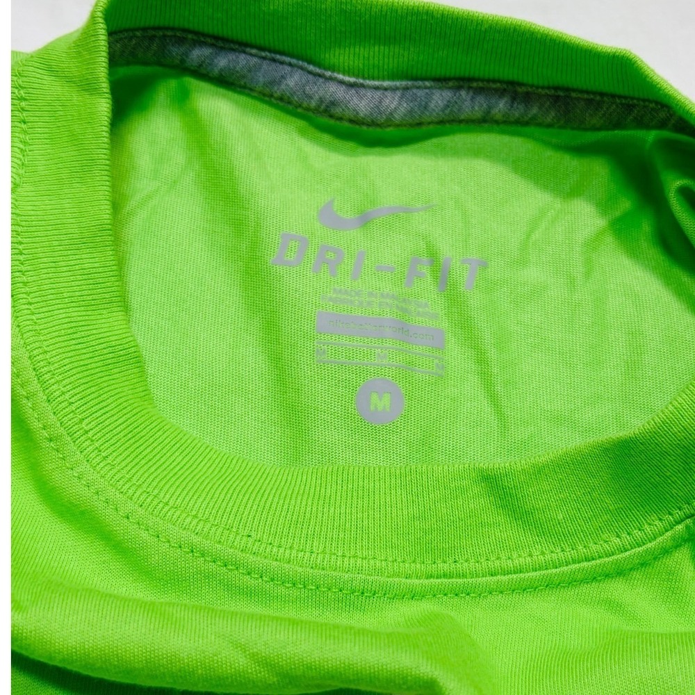 Nike Field General Quarterback Tee Mens Medium Lime 5 Stars 623426-313 Imperfect - Picture 5 of 10